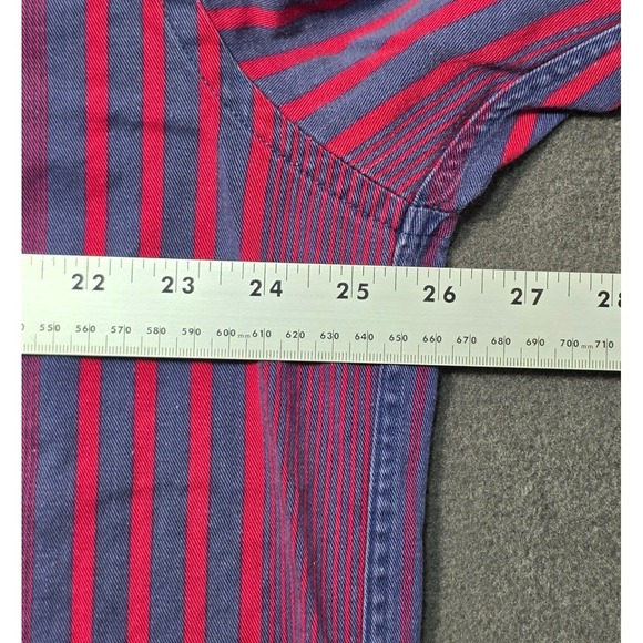 VTG Saddlebred Shirt Mens L Red Green Striped Brush Cowboy Western 90s - Picture 4 of 6